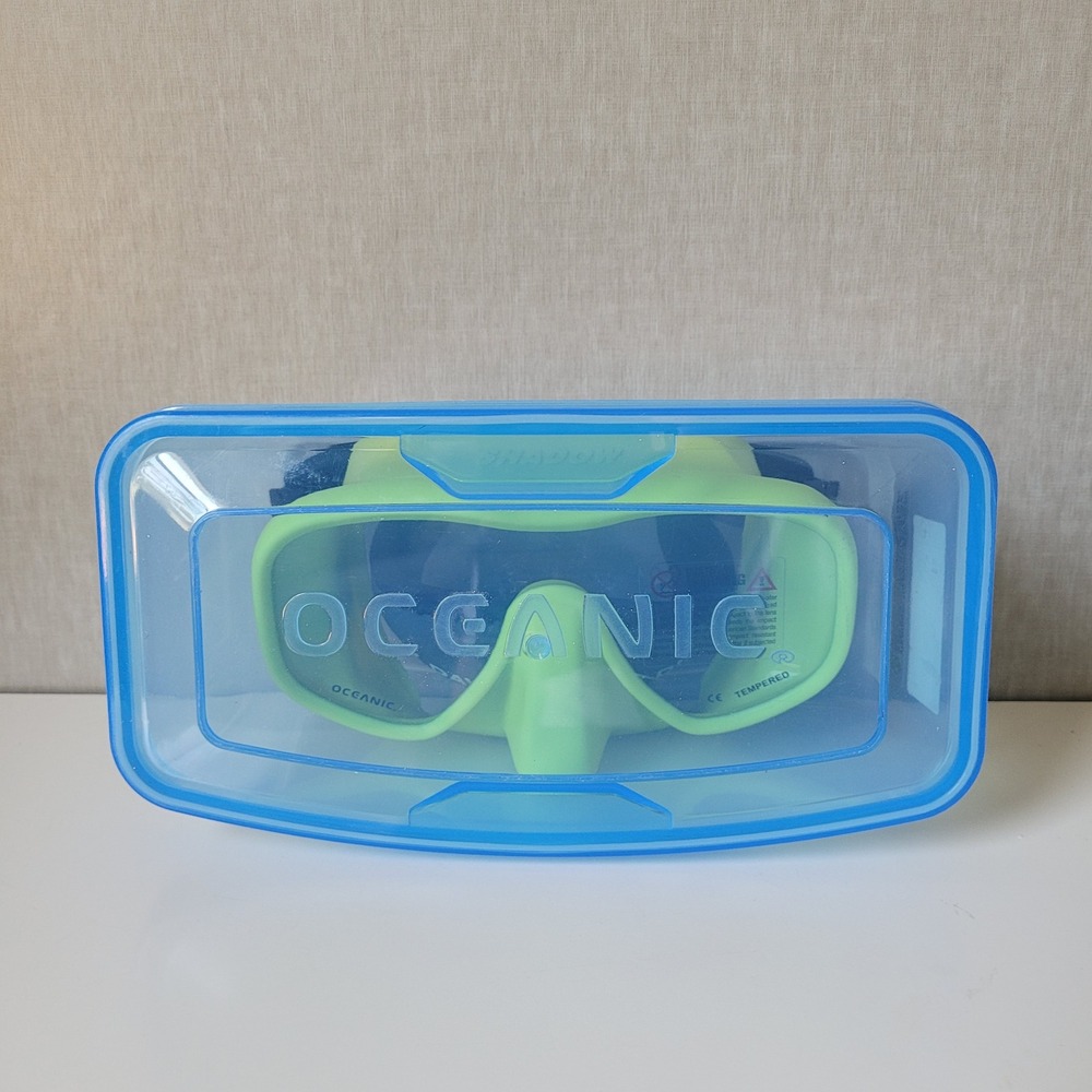 Oceanic Shadow Diving Mask Unisex OS Yellow Like New Scuba Snorkel Frameless Neo